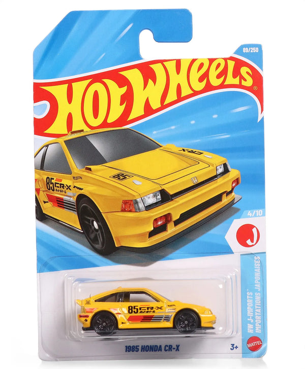 Hot Wheels 1985 Honda CR-X HW J-Imports Die-Cast Toy Car (89/250) - Yellow