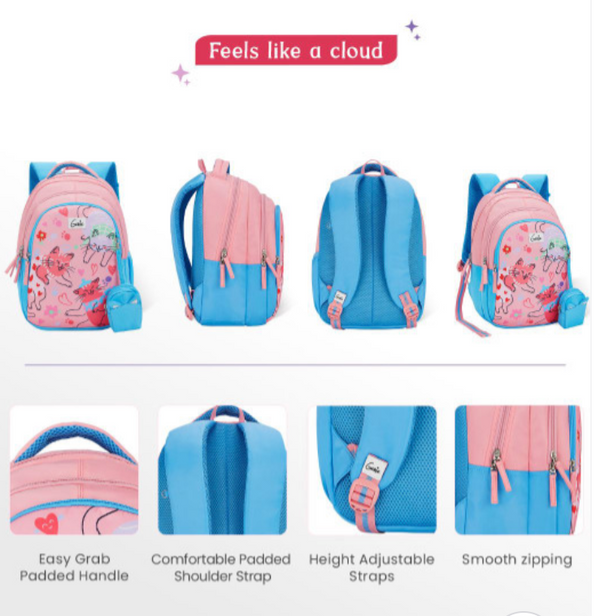 Genie Purrfect 15 SB School Backpack - Pink