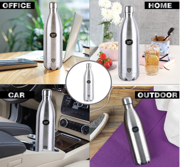 Cello Swift Stainless Steel Insulated Water Bottle - 1.5L (Silver)