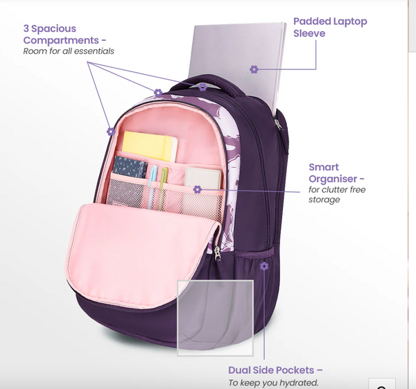 Genie Petone School Backpack - Wine Red (PETONE 19 SB)