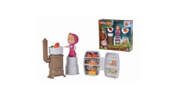 Masha and the Bear – Cooking Set with Masha Doll & Kitchen Accessories