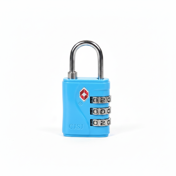 Travel Sentry Blue Padlock - White Background