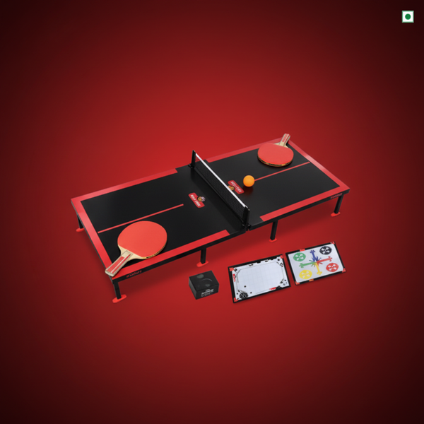 Play Zing 3 in 1 Ping Pong Trainer Big top-down flat lay hero shot