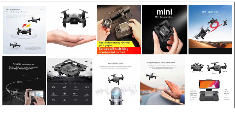 Mini Convenient Drone - Foldable RC Quadcopter with HD Camera
