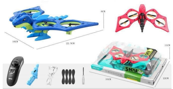 Dinosaur Drone - Obstacle Avoidance RC Aircraft