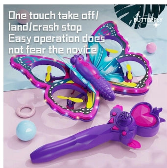 Glitter Butterfly Quadcopter Drone with Gravity Sensing Remote