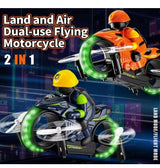 2-in-1 Flying Motorcycle Drone - Land & Air Dual Mode RC Stunt Bike