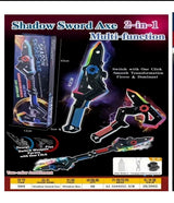 Shadow Sword Axe 2-in-1 - Sound & Light Interstellar Battle Blade with Mist Effect