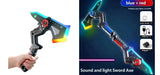Shadow Sword Axe 2-in-1 - Sound & Light Interstellar Battle Blade with Mist Effect