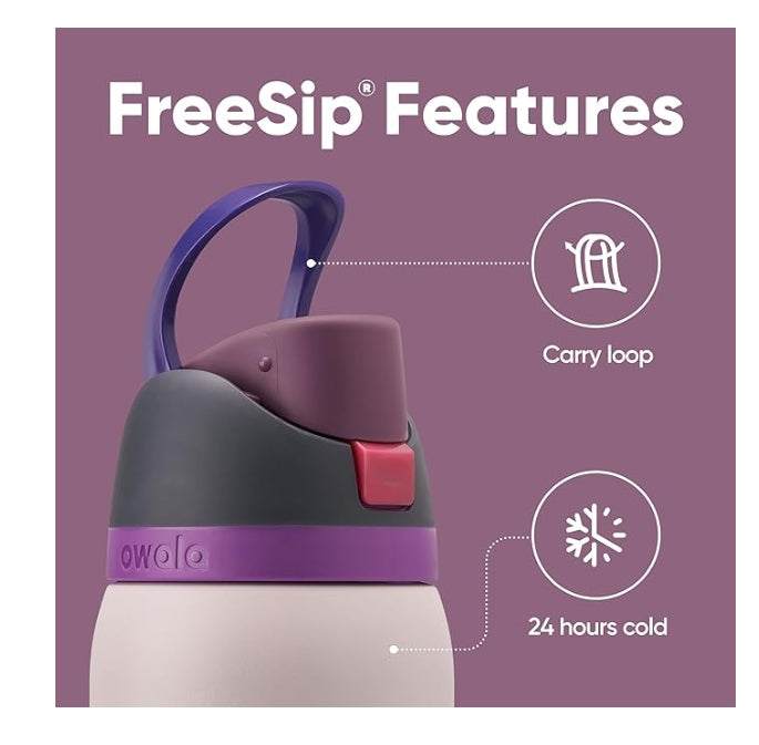 Owala FreeSip Insulated Water Bottle - color Dreamy Field.