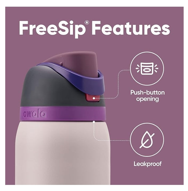 Owala FreeSip Insulated Water Bottle - color Dreamy Field.