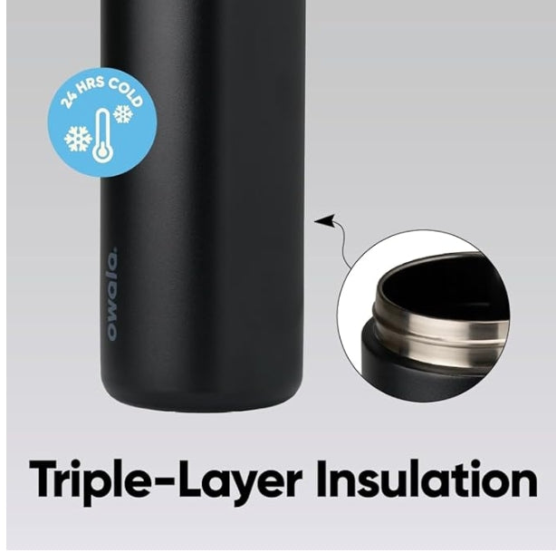Owala FreeSip Insulated Stainless Steel Water Bottle - Black