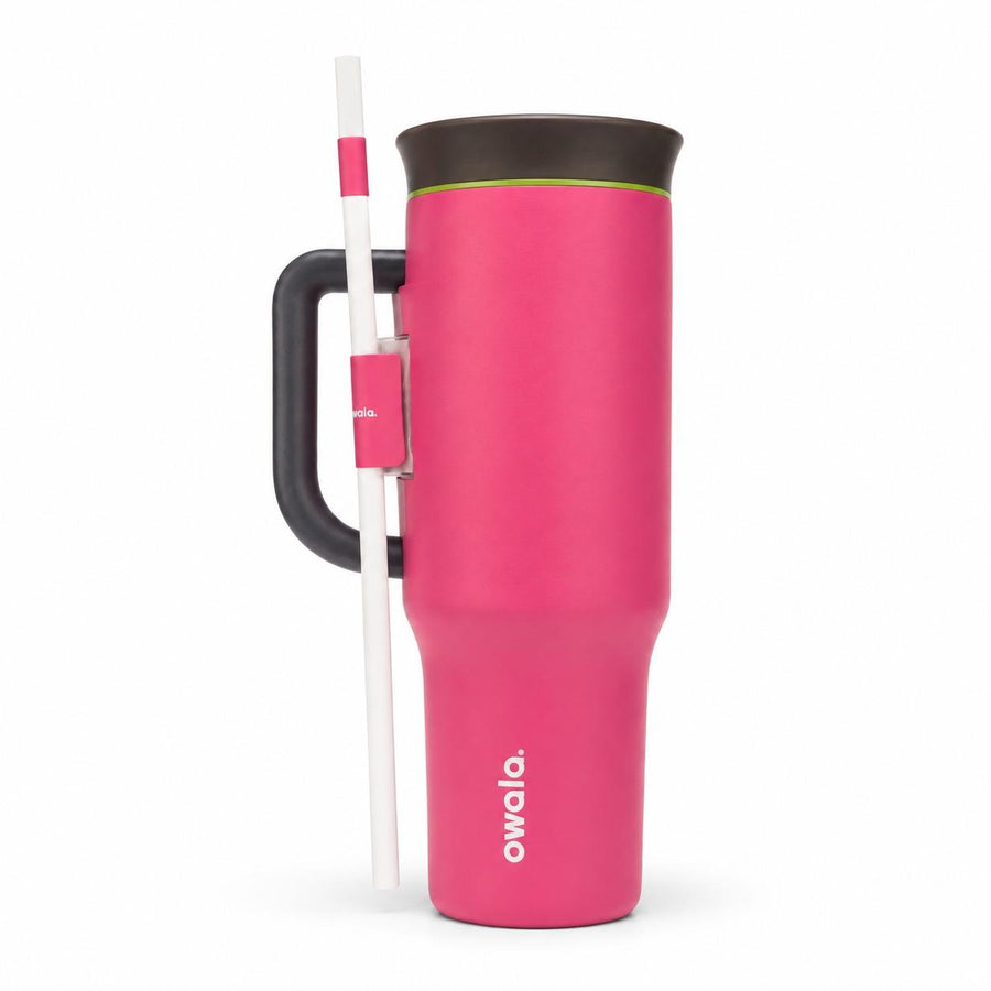 Owala Tumbler 40oz Hot Pink front view