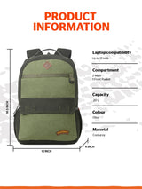 Wildcraft Gypsy 20 L Laptop Backpack With RainCover for Men & Women