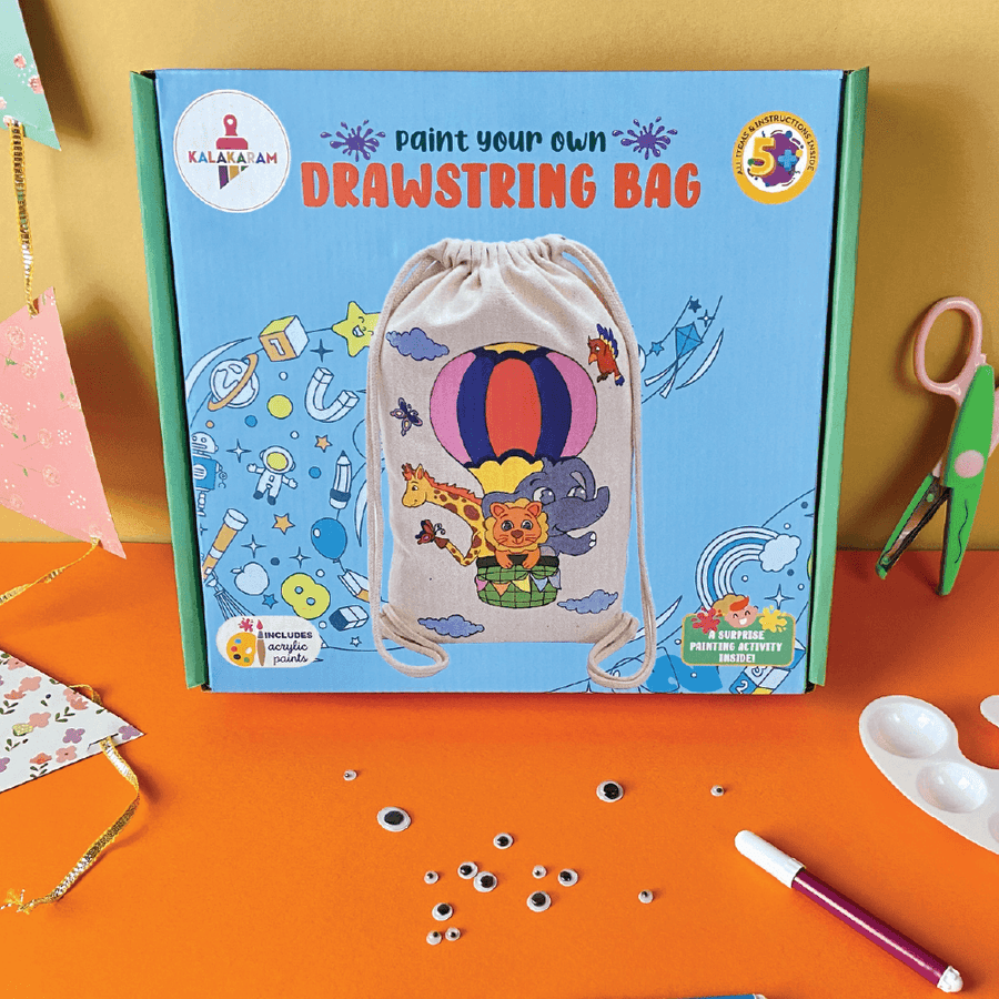 Paint Your Own Drawstring Bag Kit by Kalakaram