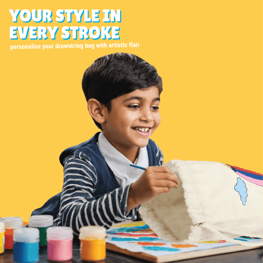 Paint Your Own Drawstring Bag Kit by Kalakaram
