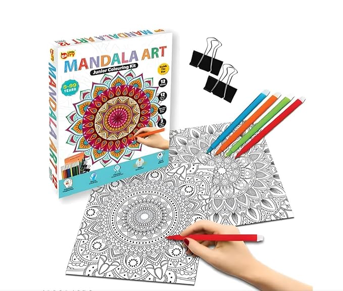 Mandala Art Junior Colouring Kit by Little Berry