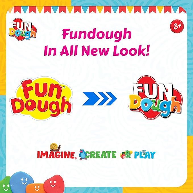 Funskool Fun Doh Jumbo Pack - 4 Exciting Colours (250g Each)