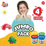 Funskool Fun Doh Jumbo Pack - 4 Exciting Colours (250g Each)