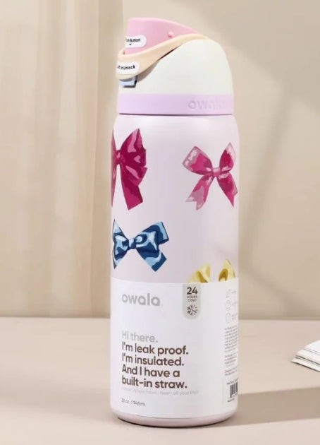 Owala FreeSip 32oz Bows Edition - with original box push button label