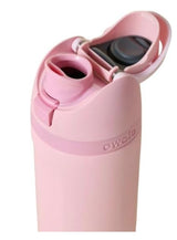 Owala FreeSip pink water bottle lid open close-up