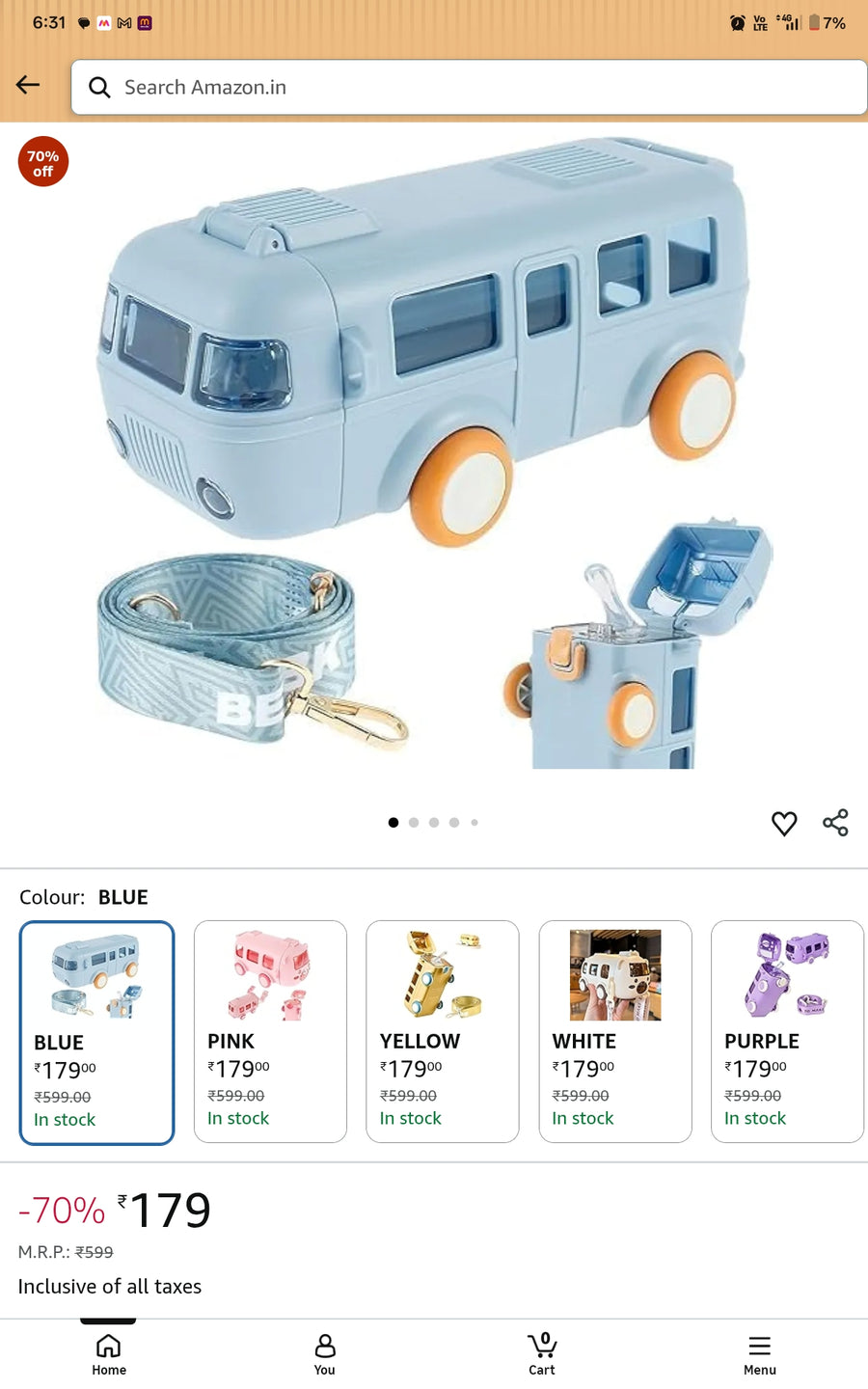 Bus water bottle dimensions and specs