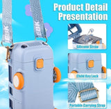 Bus water bottle silicone straw close-up
