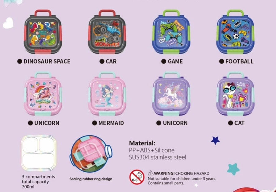 Game On Lunchbox - BPA free, leak proof, easy carry handle, ages 5+