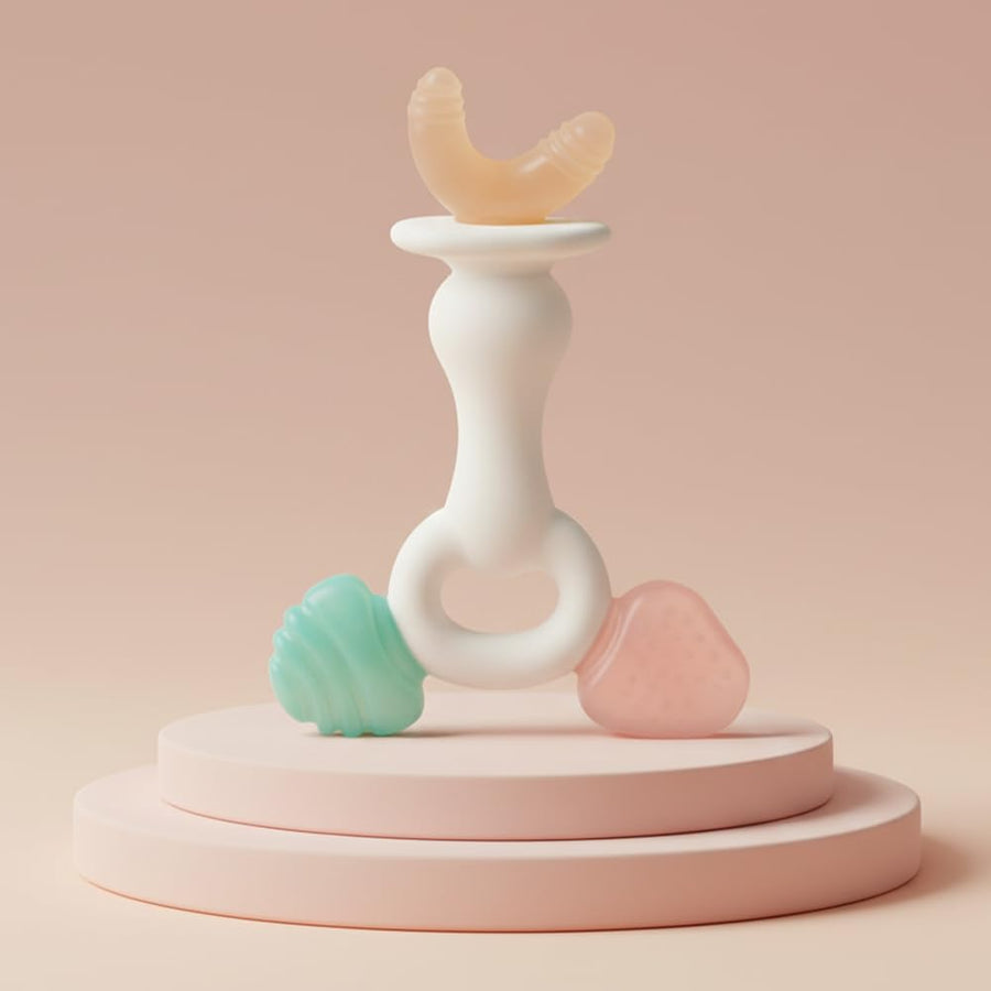Hopop Easy Grip Multi-Textured Silicone Teether