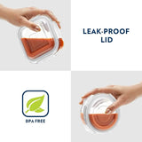 Borosil Microwavable Universal Glass Lunch Box Set of 4 with Lunch Bag