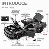 Dodge Challenger SRT diecast rear trunk