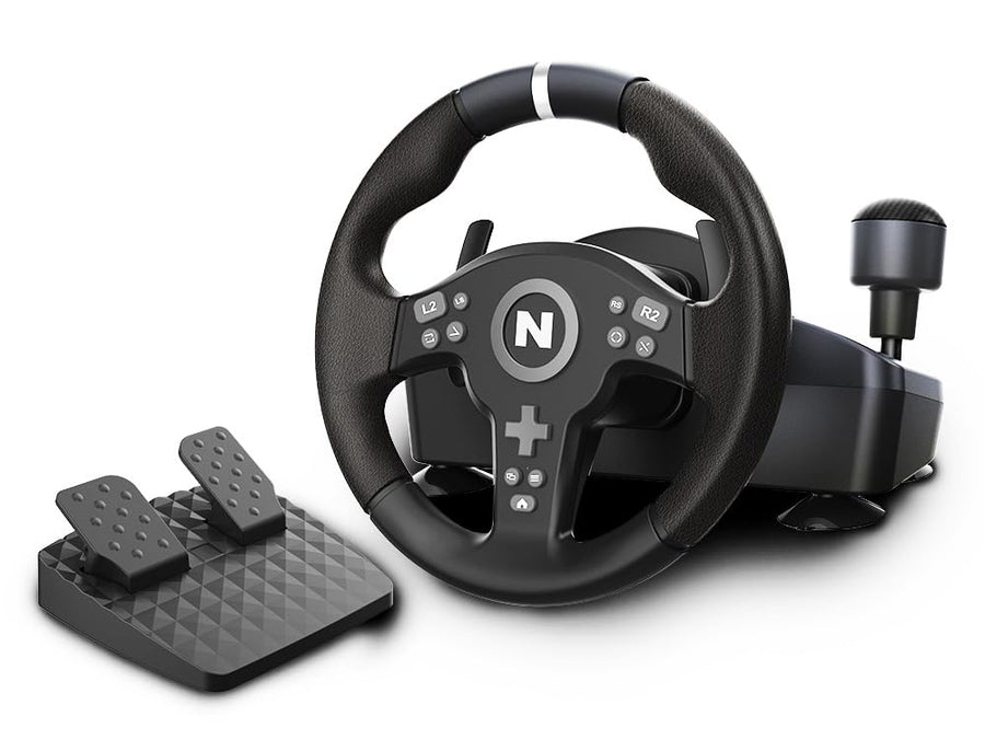 Nitho Drive Pro V200 Gaming Steering Wheel with Pedals and Integrated Gear Shifter, 270° Racing Wheel for PC, PS4, Xbox One & Xbox Series X|S, Switch & Switch 2, Driving Car Simulator with Vibration
