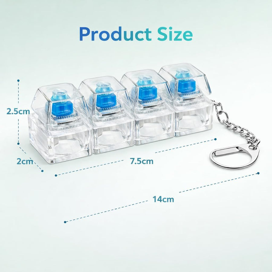 Mechanical Keyboard Switch LED Stress Relief Keychain