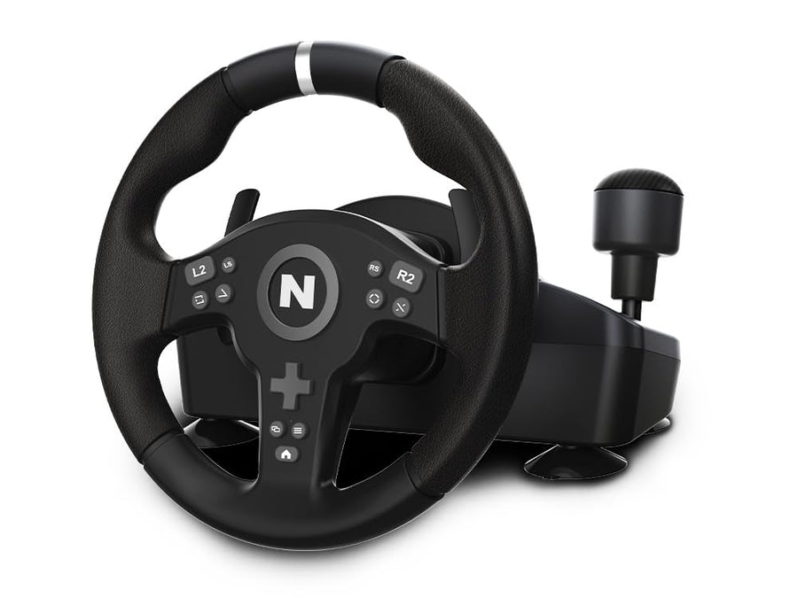 Nitho Drive Pro V200 Gaming Steering Wheel with Pedals and Integrated Gear Shifter, 270° Racing Wheel for PC, PS4, Xbox One & Xbox Series X|S, Switch & Switch 2, Driving Car Simulator with Vibration