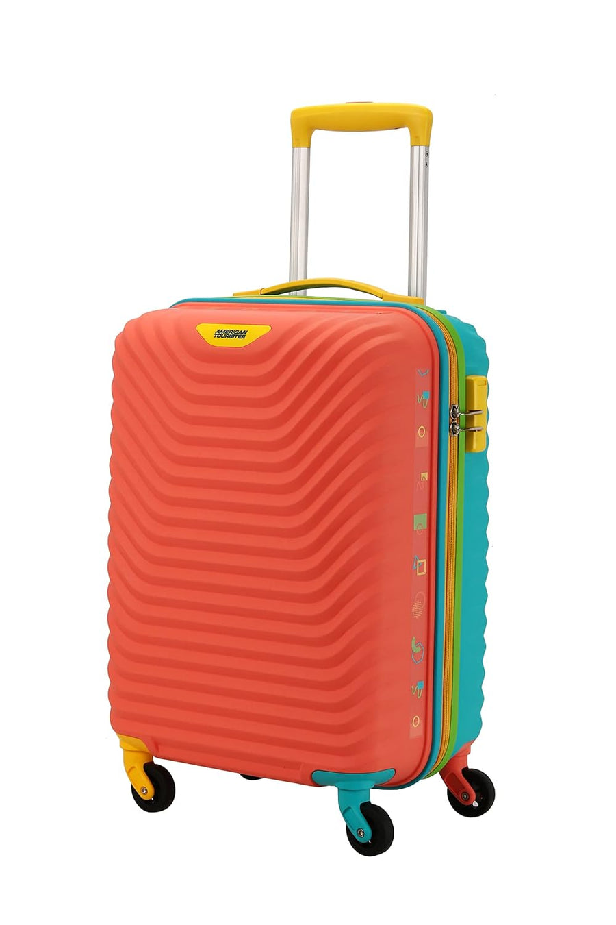 American Tourister Multicolour Hard-Shell Cabin Trolley Bag