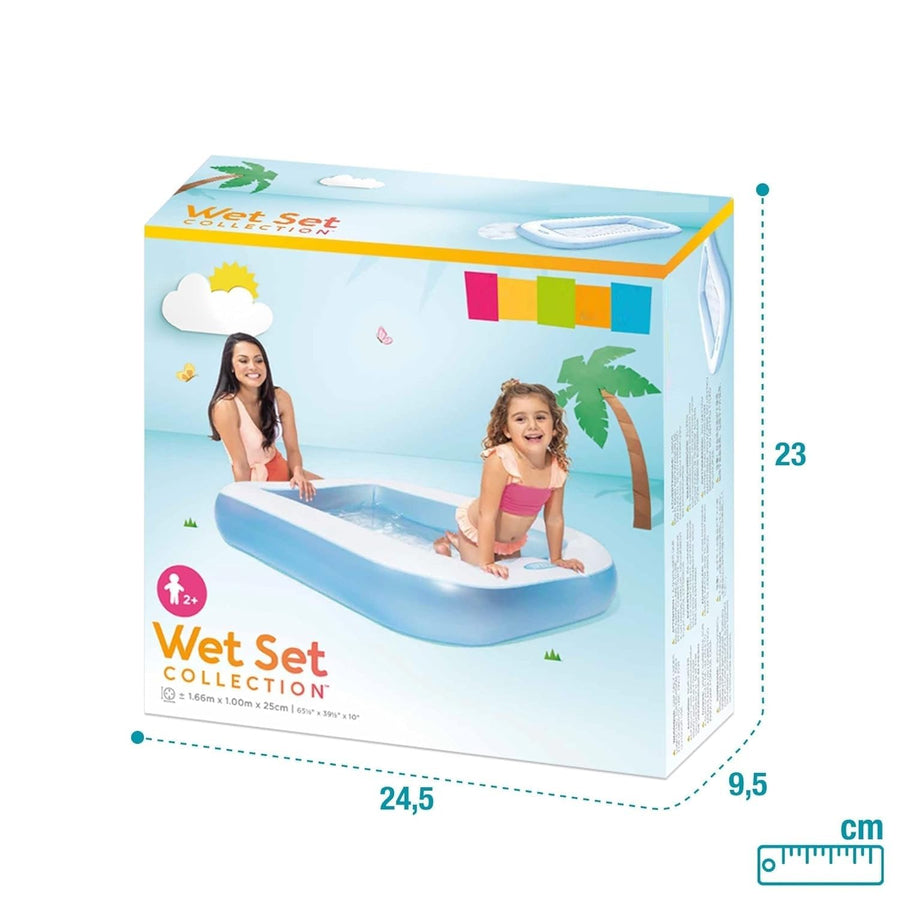Intex Wet Set Rectangular Inflatable Kids Pool – 166cm x 100cm x 25cm