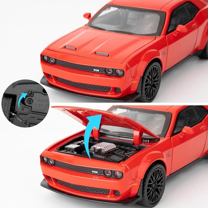 Dodge Challenger SRT diecast red front view