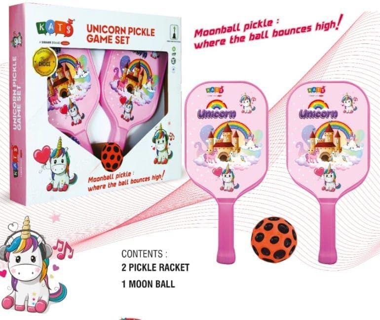Simarr Unicorn Pickleball Set for Kids