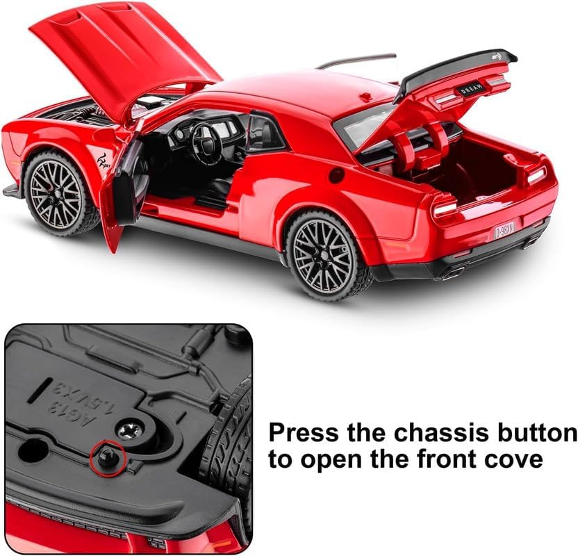 Dodge Challenger SRT diecast openable hood