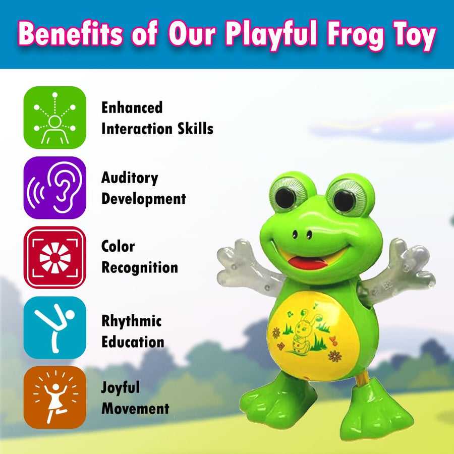 Dancing Frog Toy – Light Up Eyes, Music & Rhythmic Movement for Kids