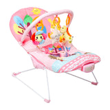 Mee Mee Baby Bouncer Cum Rocker Chair for Newborns to Toddlers, with Soothing Music and Vibration, Portable, Toy bar, (Compact, Pink)