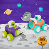 Bloomingo Astro Diggers Push & Go Cars – No Battery Toy for Kids 3+