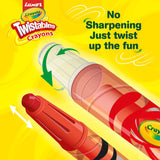Luxor Crayola Twistables Crayons – 8 Brilliant Colors, No Sharpening!