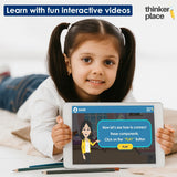 Thinker Place STEAM Learn About Gears - Build Your Own T-Rex Dinosaur Robot with LED Eyes, Sound & AR Experience for Kids 6+