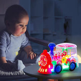 Bump and Go Transparent Gear Train Toy with Lights & Music