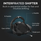 Nitho Drive Pro V200 Gaming Steering Wheel with Pedals and Integrated Gear Shifter, 270° Racing Wheel for PC, PS4, Xbox One & Xbox Series X|S, Switch & Switch 2, Driving Car Simulator with Vibration