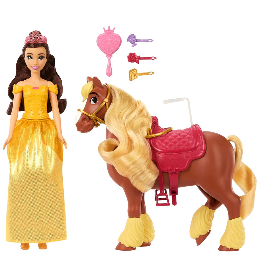 Disney Princess Belle & Philippe Horse Doll Playset