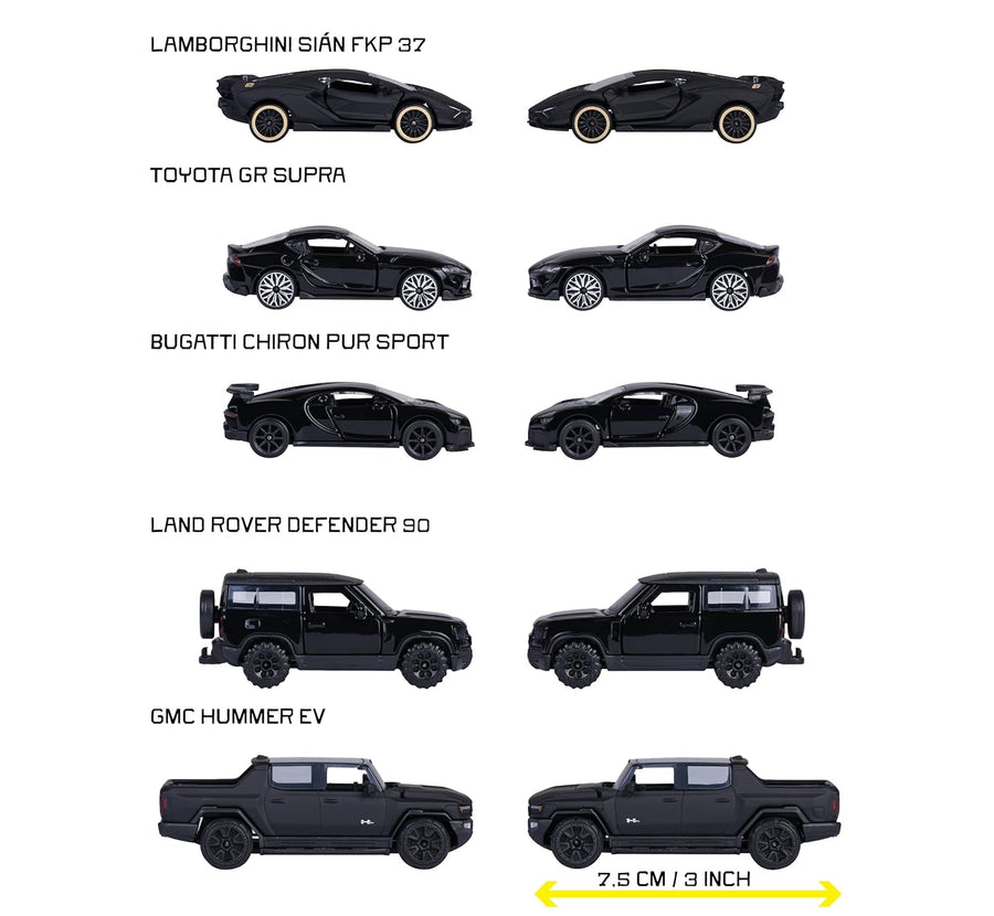 Majorette Black Edition 5-Pack Die-Cast Cars
