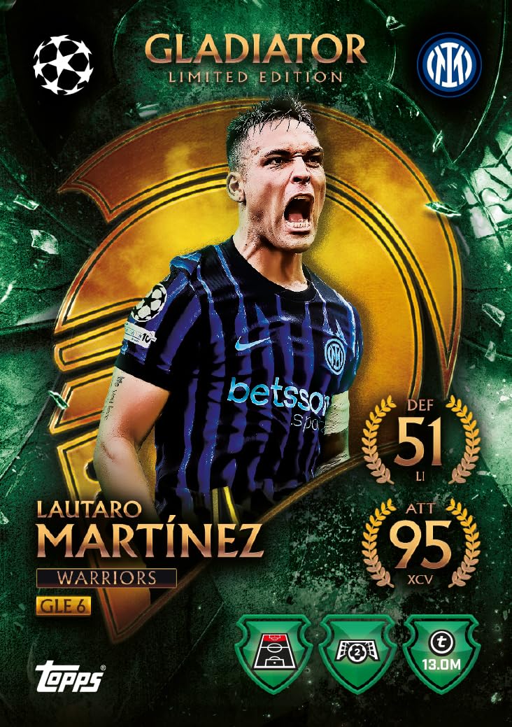 Topps Match Attax Gladiators Warriors Mega Pack #2 – Season 2025/26 | 81 Cards with 3 Exclusive Gladiator LE Cards