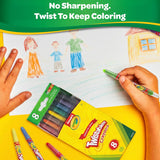 Luxor Crayola Twistables Crayons – 8 Brilliant Colors, No Sharpening!